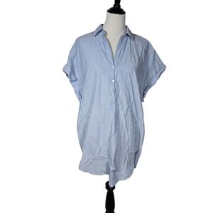 L.O.G.G. Label Of Graded Goods Size 8 Blue and White Striped Button-Up Shirt